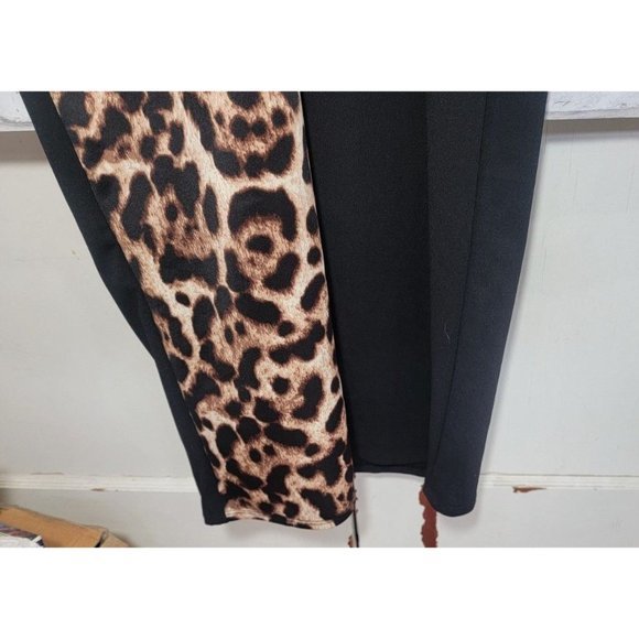 Ashley Stewart 14/16 Knit Colorblock Midi Dress Animal Print NEW Bodycon Cheetah - Picture 9 of 12